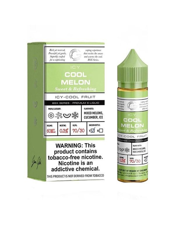 Icy Cool Melon Basix Glas Vapor TFN E-Juice 60ml