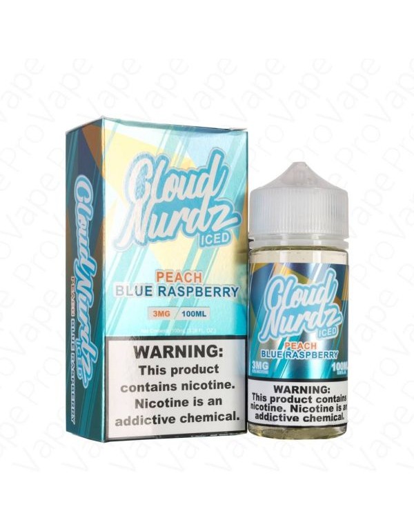 Peach Blue Raspberry Iced Cloud Nurdz E-Juice 100m...