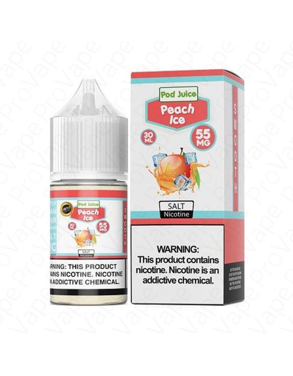 Peach Ice Salt Pod Juice 30mL