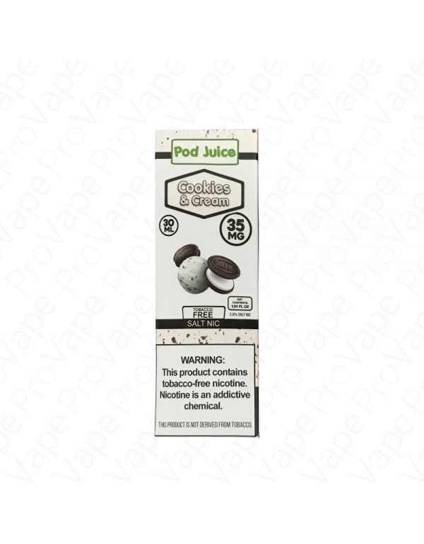 Cookies and Cream Pod Juice TFN E-Juice Salt Nic 30ml