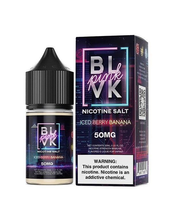 Iced Berry Banana BLVK Pink TFN Salt Nic E-Juice 3...