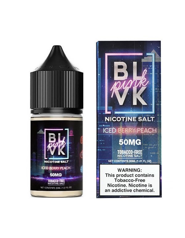 Iced Berry Peach BLVK Pink TFN Salt Nic E-Juice 30ml