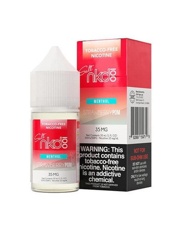 Strawberry Pom Menthol NKD 100 TFN Salt Eliquid 30mL