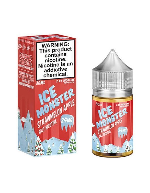 Strawmelon Apple Ice Monster Salt Nic E-Juice 30ml
