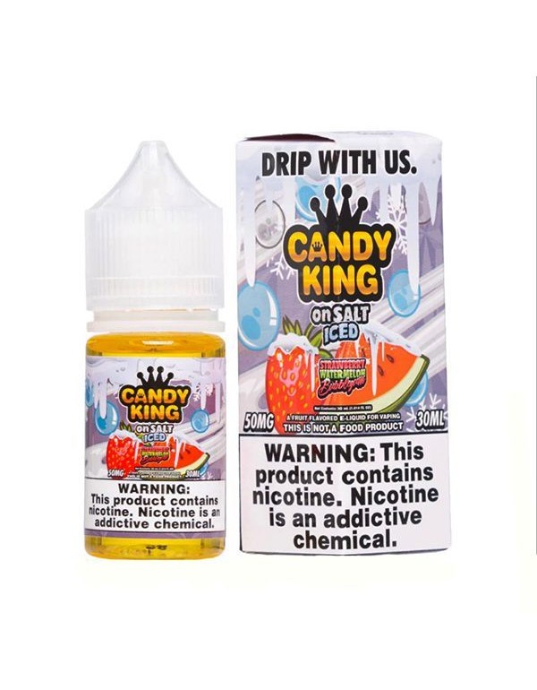 Strawberry Watermelon Bubblegum Iced Candy King Salt Nic E-Juice 30ml