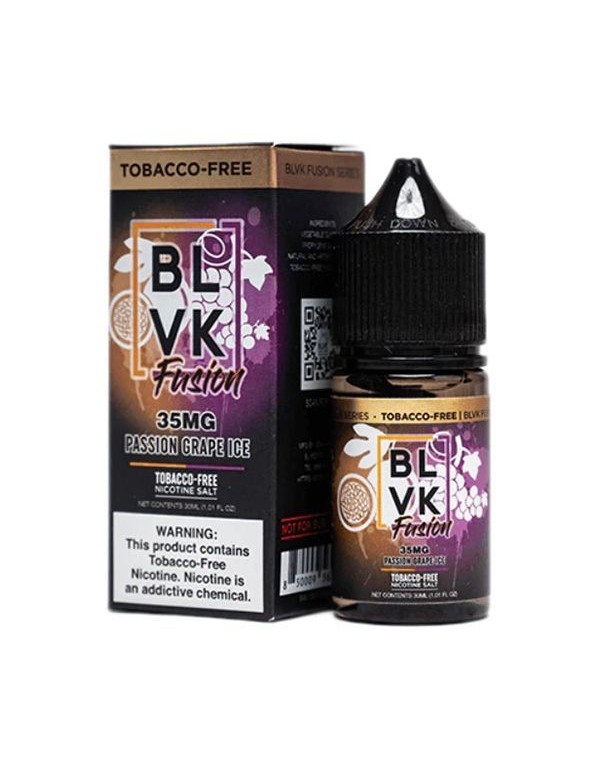 Passion Grape Ice BLVK Fusion TFN Salt Nic E-Juice...