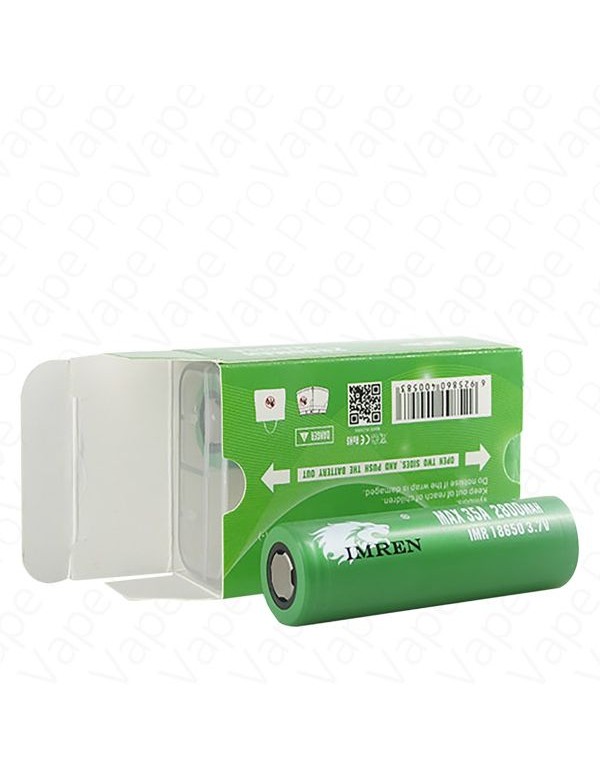IMREN 18650 40A Green Rechargeable Battery 2PCS