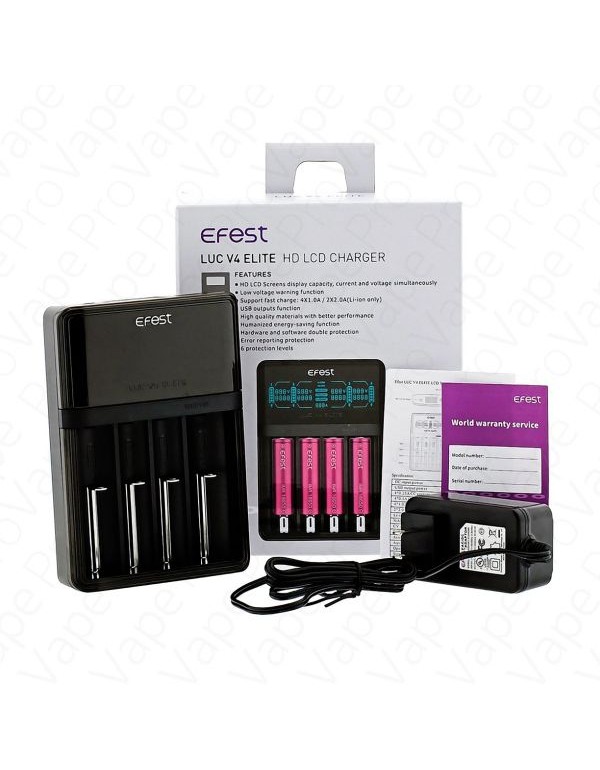 Efest LUC V4 Elite HD LCD Battery Charger