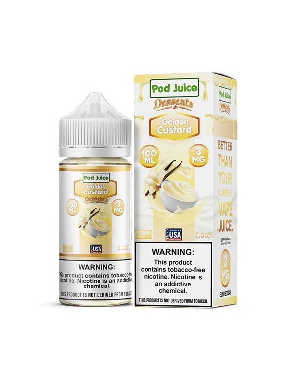 Golden Custard Pod Juice TFN E-Juice 100ml