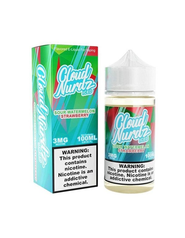 Sour Watermelon Strawberry Iced Cloud Nurdz E-Juic...