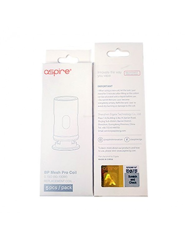 Aspire BP Replacement Coils 5PCS